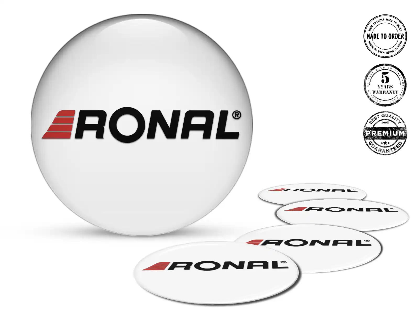 Ronal Felgenaufkleber für Autos Luxusgewölbte Logos